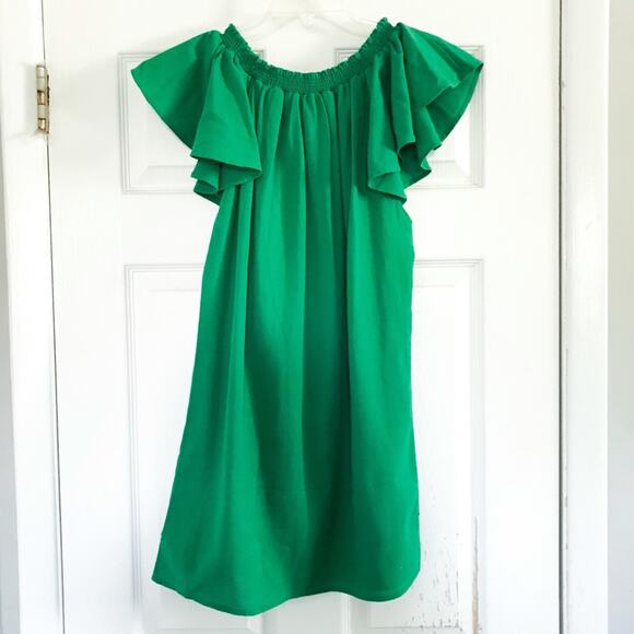 Piper by Townsen Embroidered Kelly Green Dress - Picture 5 of 6